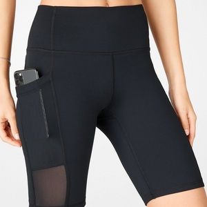 Fabletics Powerhold 9” Black Biker Shorts
